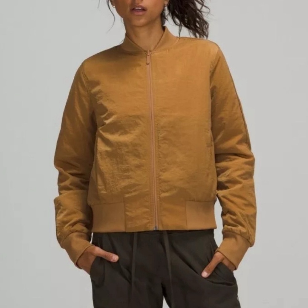 Lululemon Tan Bomber Jacket
